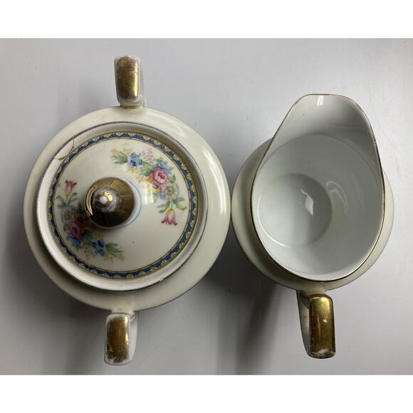 Meito China Sugar Bowl & Creamer Set - Vintage Ceramic Made in Japan - Picture 5 of 13